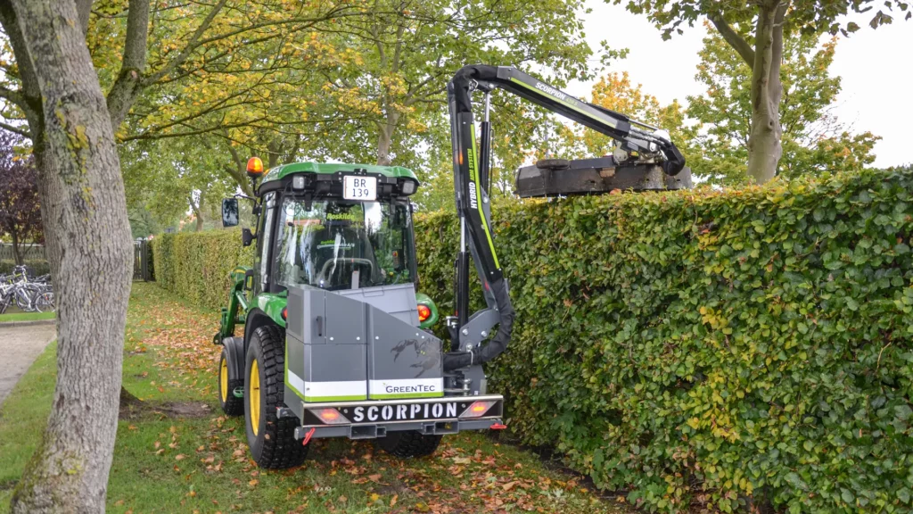 GreenTec Boom Mower Scorpion 430 and Rotary Hedge Cutter RC 132