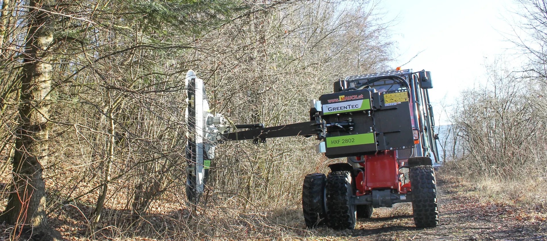 Erich Rippl trim trees with GreenTec machines