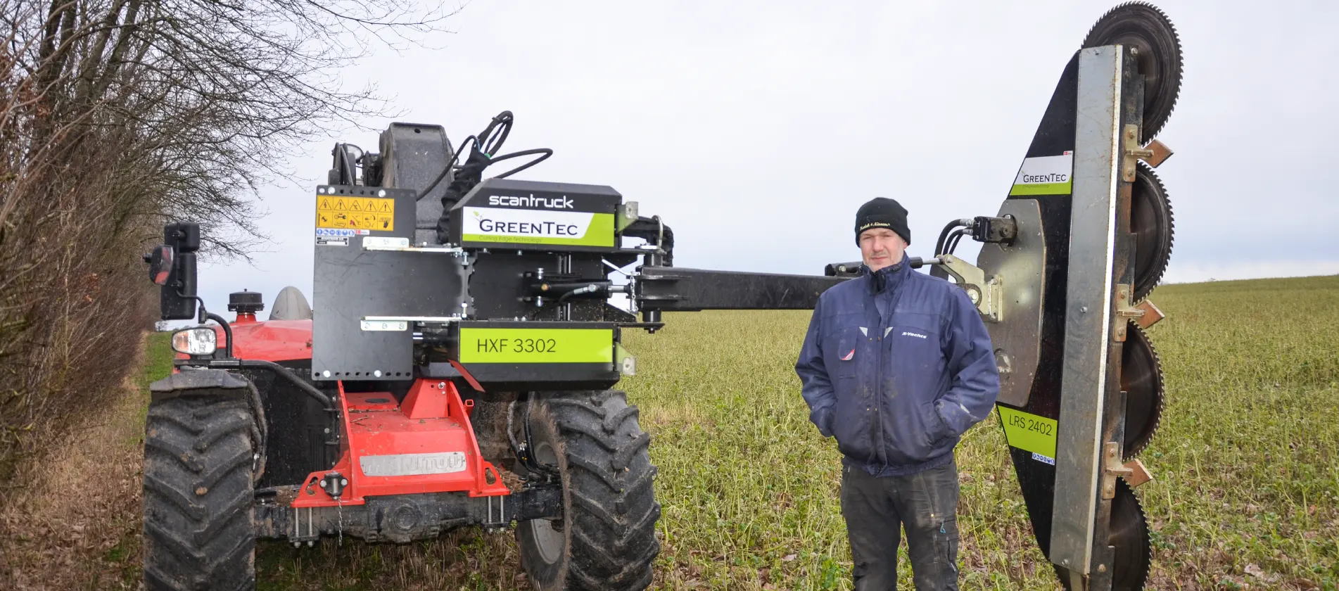 Niels Martin Aggesen maintains hedgerows with GreenTec machines