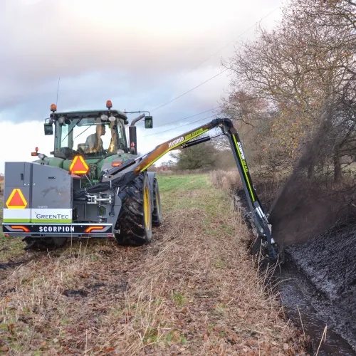 Cleaning of ditches on agricultural fields