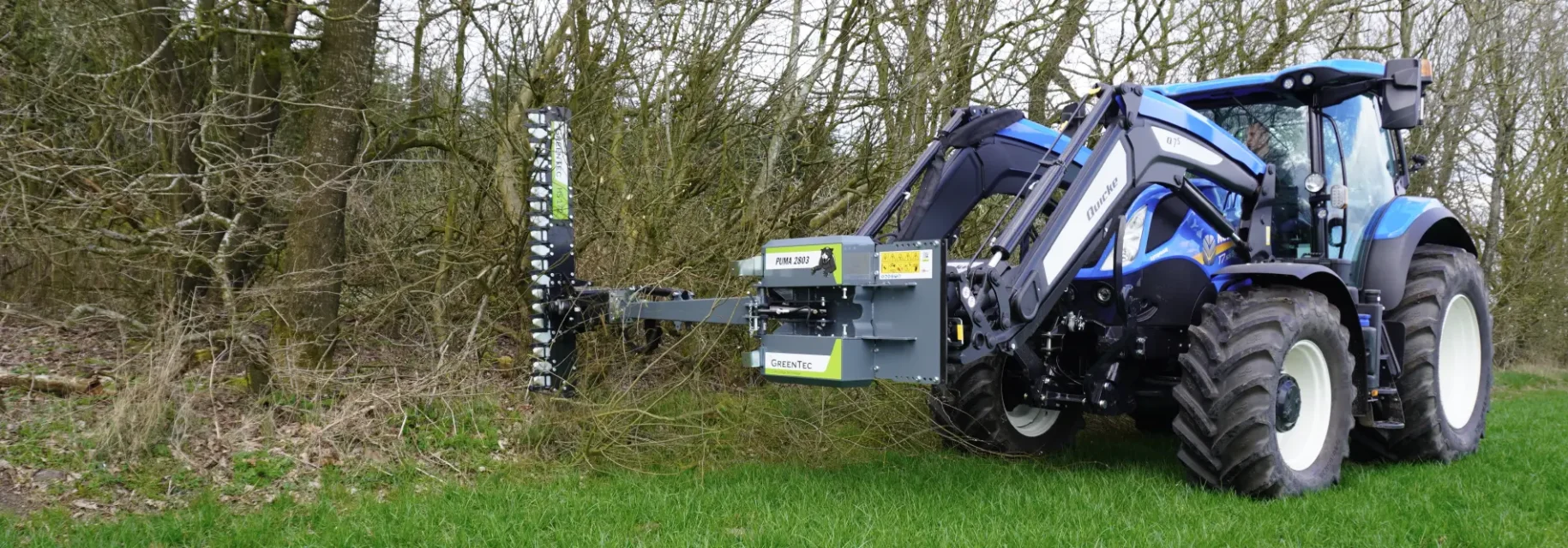 Hedge trimming with front end loader