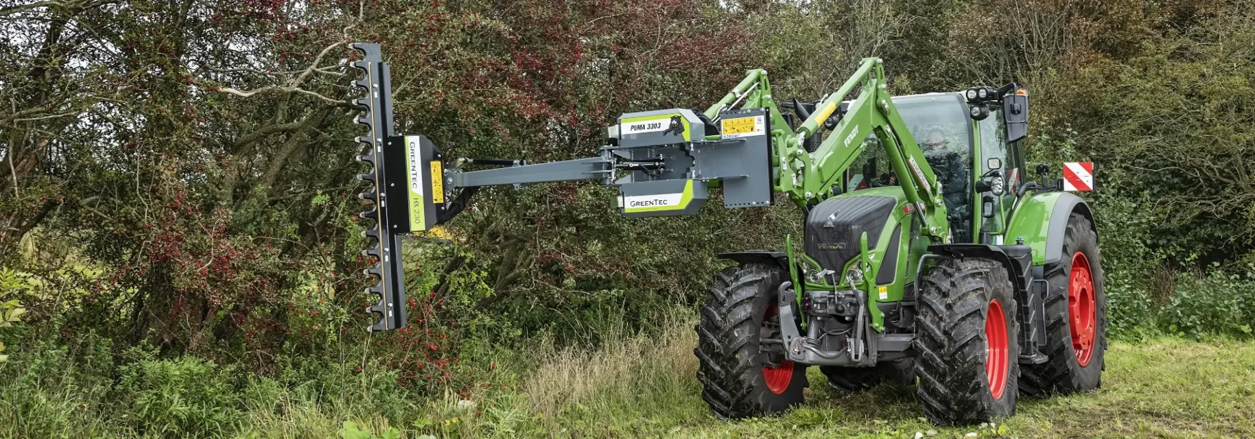 Hedge trimmer attachment for front loader tractor