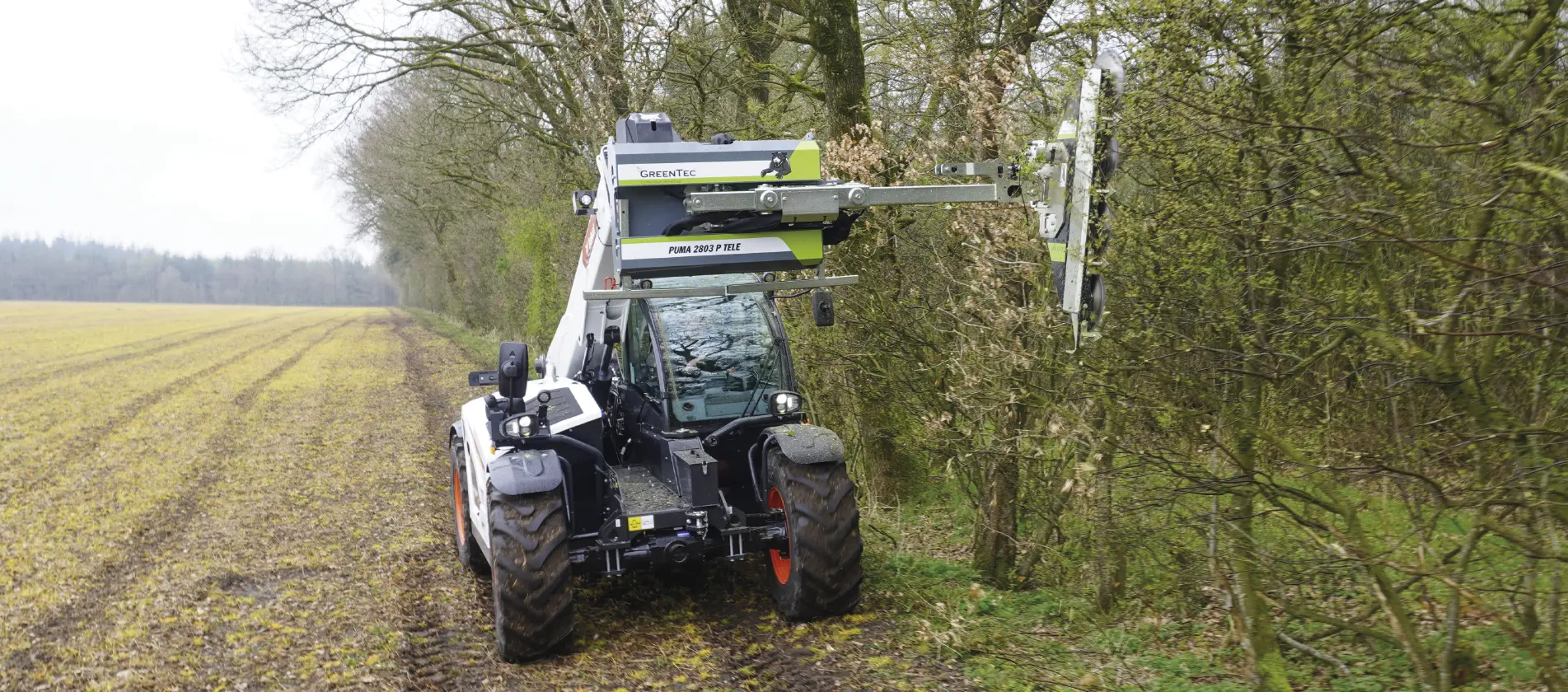 Hedgerow maintenance with GreenTec machines